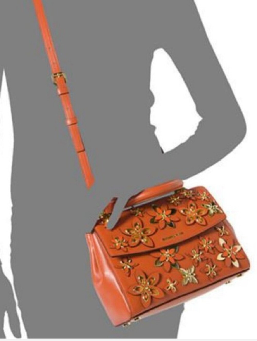 Michael Michael Kors Flowers Ava Top Handle Satchel - Picture 6 of 13